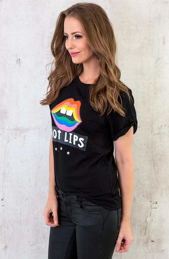 Hot Lips Top Zwart – shoparchief, foto 3