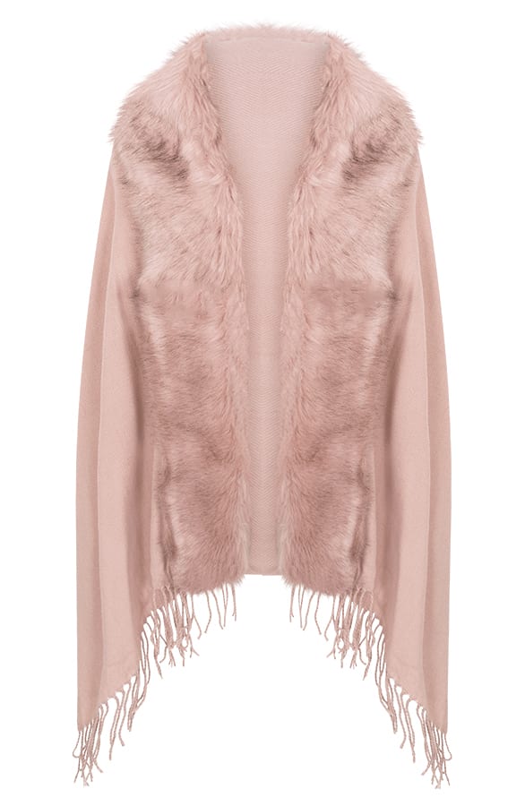 Fake Fur Sjaal Roze – shoparchief, foto 1