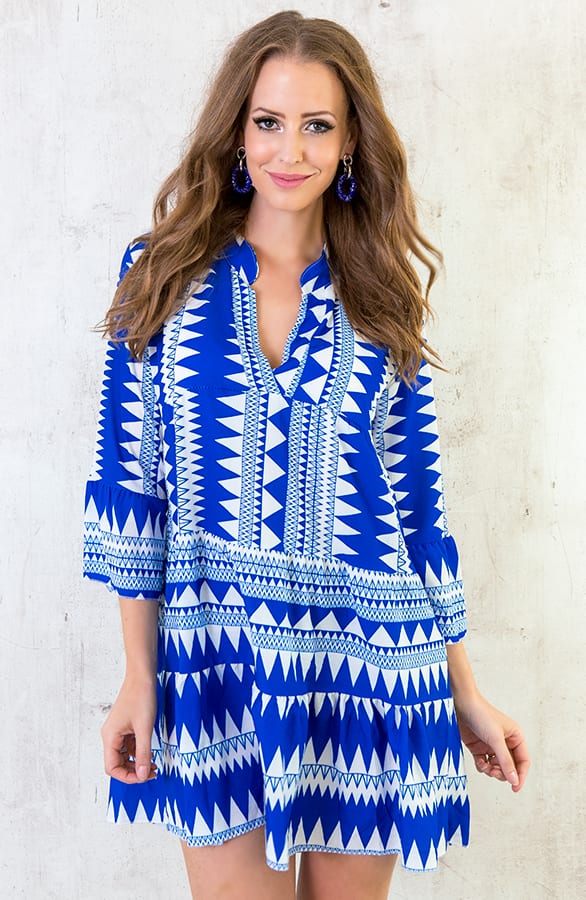 Fay Print tuniek Wit Kobalt – shoparchief, foto 2