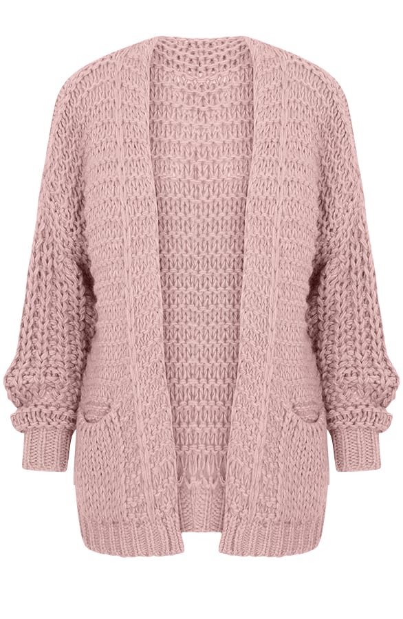 Grof Gebreid Vest Roze – shoparchief, foto 1