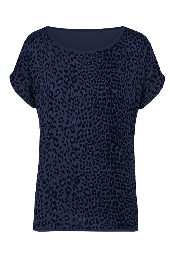 Leopard Print Top Marine – shoparchief, foto 1