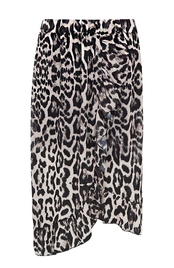 Leopard Ruches Rok Beige – shoparchief, foto 1