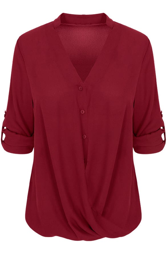 Marant Knoopjes Blouse Bordeaux – shoparchief, foto 1