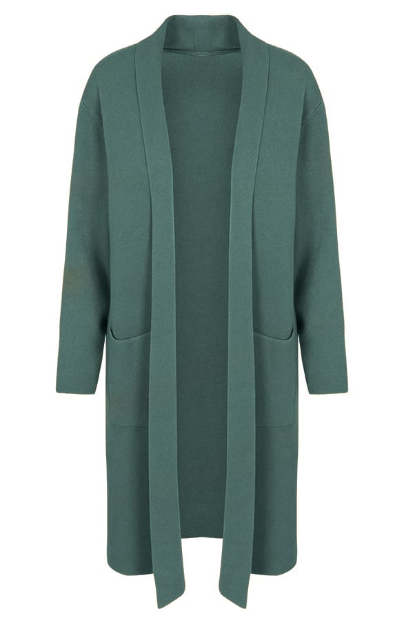 Maxi Vest Gebreid Groen – shoparchief, foto 1