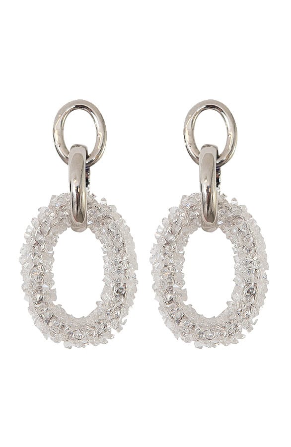 Oval Luxury Oorbellen Wit – shoparchief, foto 1