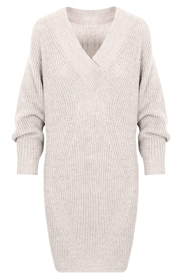 Oversized Tuniek Gebreid Beige – shoparchief, foto 1