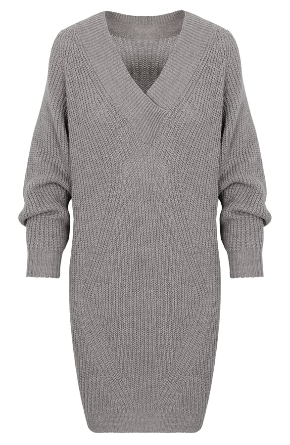 Oversized Tuniek Gebreid Grijs – shoparchief, foto 1