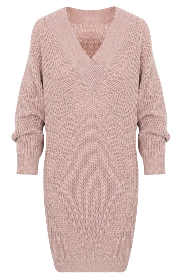 Oversized Tuniek Gebreid Roze – shoparchief, foto 1