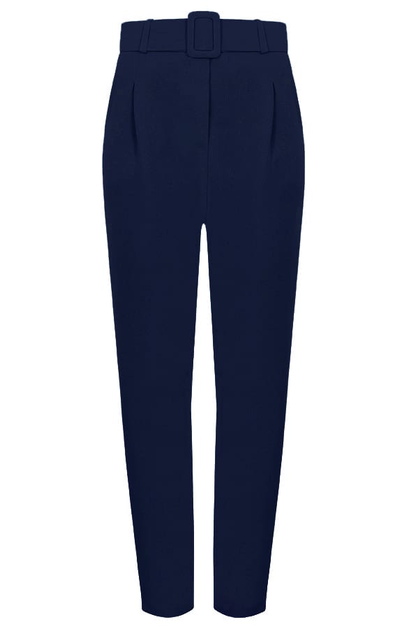 Pantalon Met Riem Marine – shoparchief, foto 1