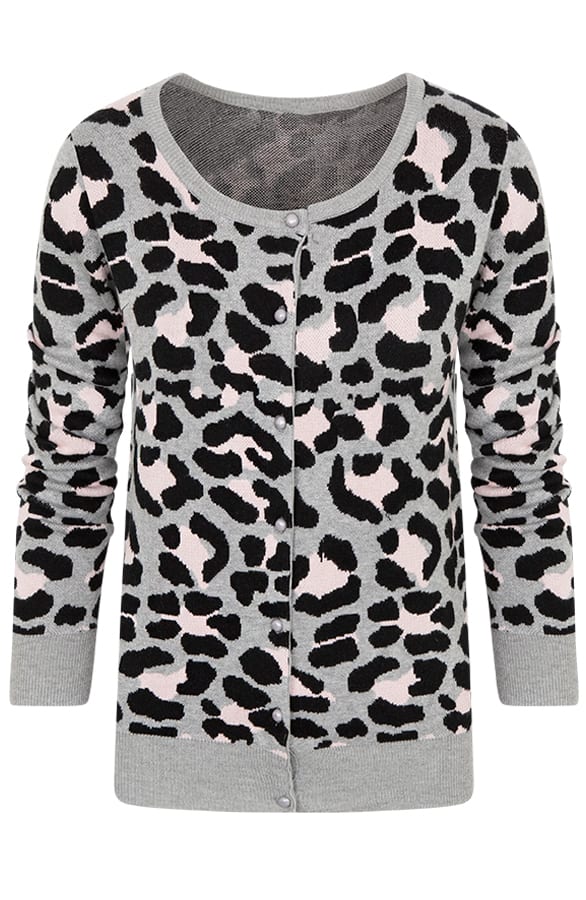 Panterprint Vest Grijs Roze – shoparchief, foto 1