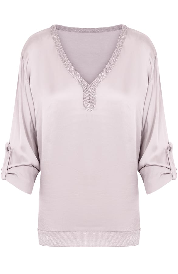 Zijde Blouse Oud Roze – shoparchief, foto 1