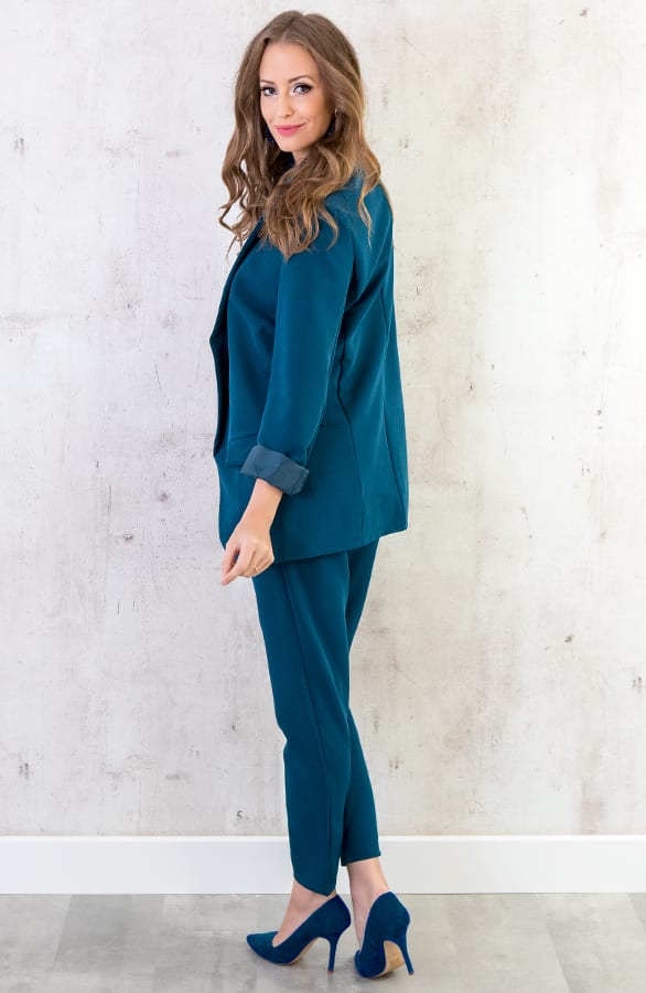 Pantalon Met Riem Petrol – shoparchief, foto 6