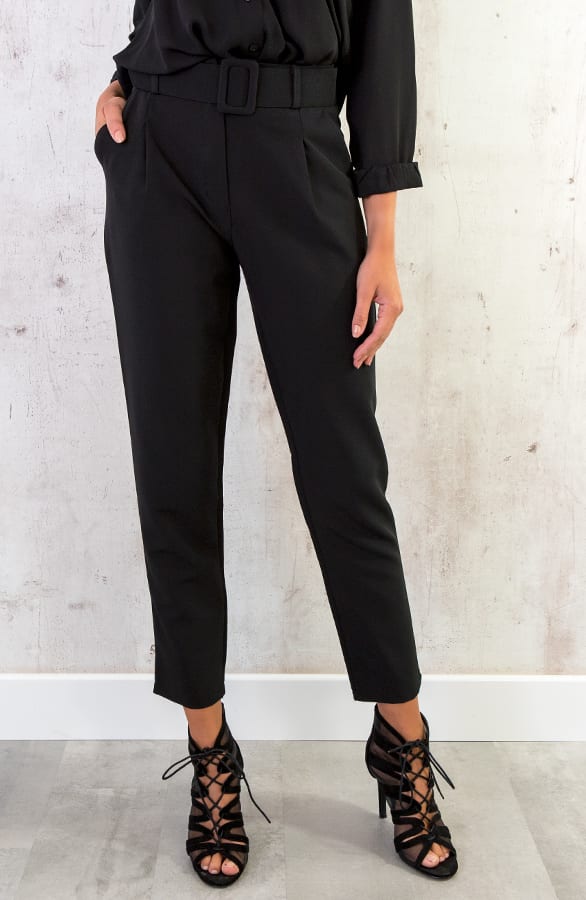 Pantalon Met Riem Zwart – shoparchief, foto 2