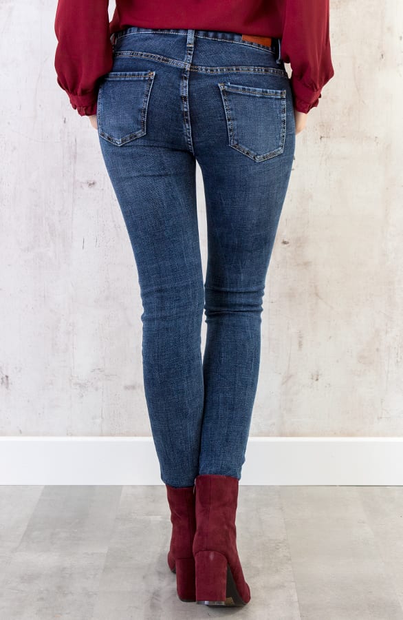 Suede enkellaarzen Bordeaux – shoparchief, foto 5