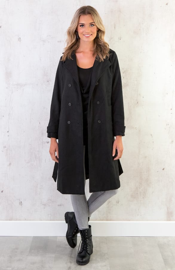 Trenchcoat Zwart – shoparchief, foto 6
