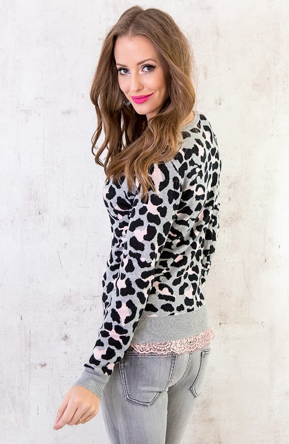 Panterprint Vest Grijs Roze – shoparchief, foto 3