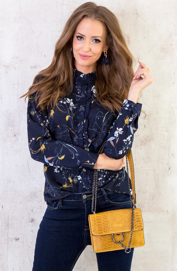 Leren Slangenprint Tas Okergeel – shoparchief, foto 3