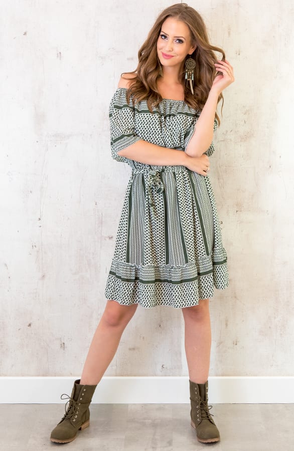 Noa Print Jurk Army – shoparchief, foto 4