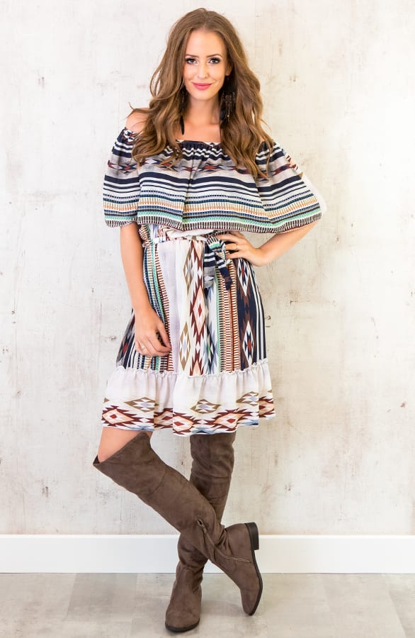 Noa Mexican Jurk Wit – shoparchief, foto 4