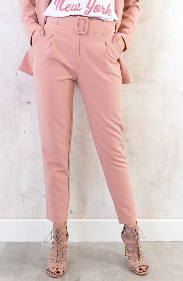 Pantalon Met Riem Oud Roze – shoparchief, foto 2