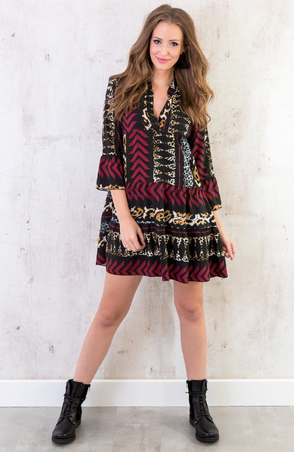 Fay Tuniek Aztec Panter Bordeaux – shoparchief, foto 4