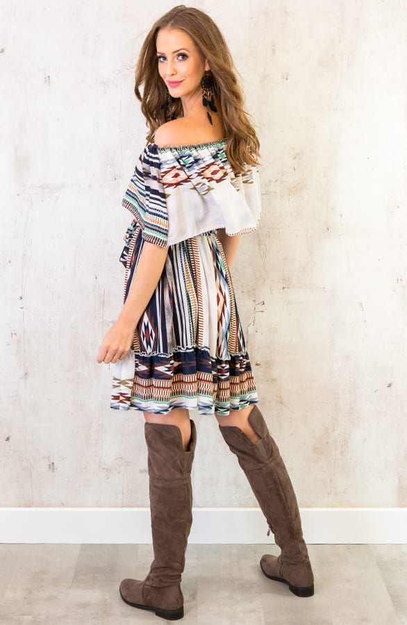 Noa Mexican Jurk Wit – shoparchief, foto 6