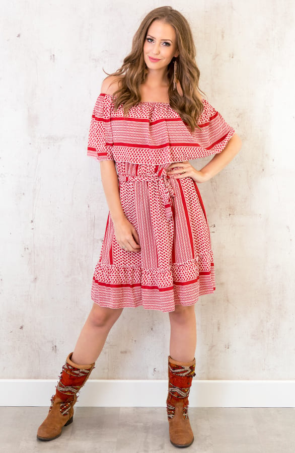 Noa Print Jurk Rood – shoparchief, foto 4
