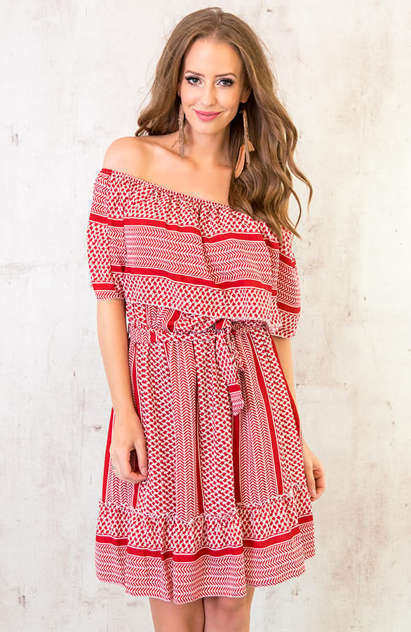 Noa Print Jurk Rood – shoparchief, foto 3