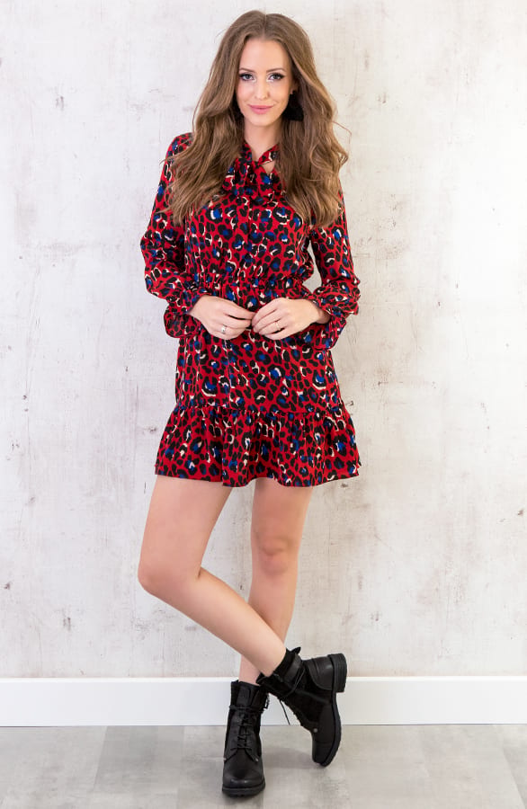 Panterprint Jurk Rood – shoparchief, foto 5