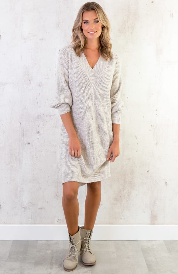 Oversized Tuniek Gebreid Beige – shoparchief, foto 6