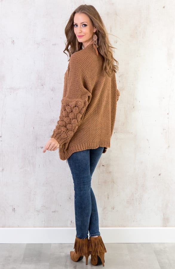 Gebreid Vest Limited Camel – shoparchief, foto 4