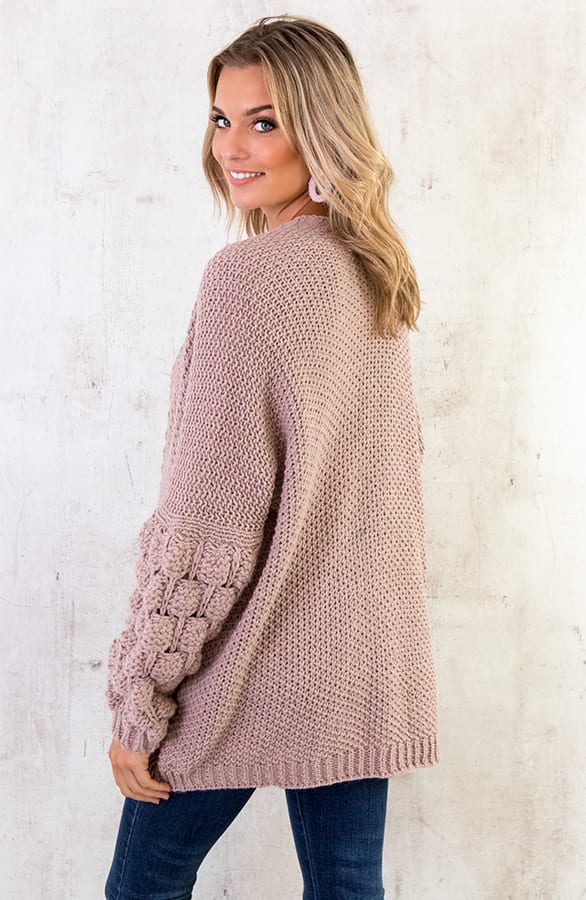 Gebreid Vest Limited Roze – shoparchief, foto 3
