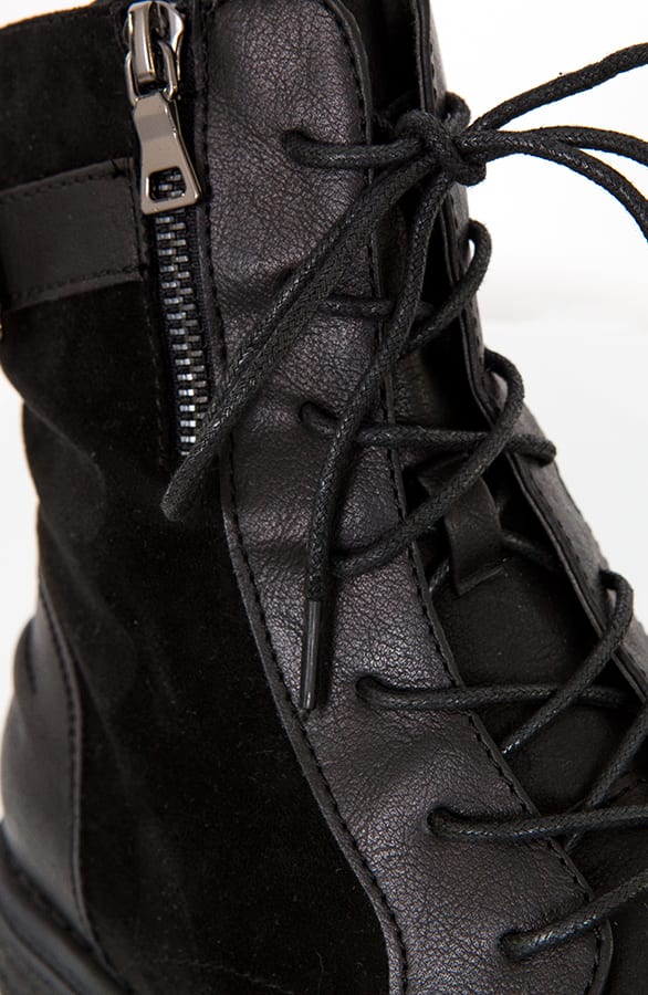 Biker Boots Suedine Zwart – shoparchief, foto 7