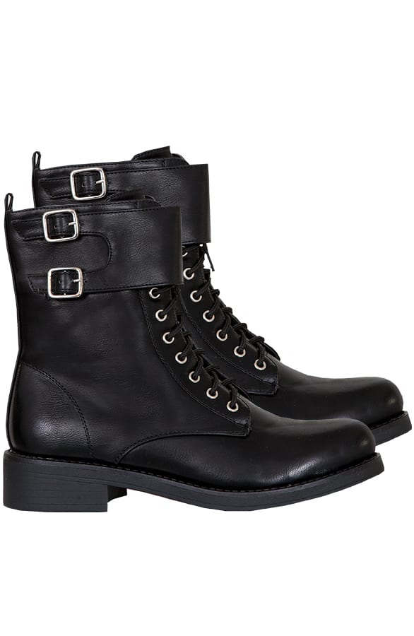 Biker Boots Wanted Zwart – shoparchief, foto 1