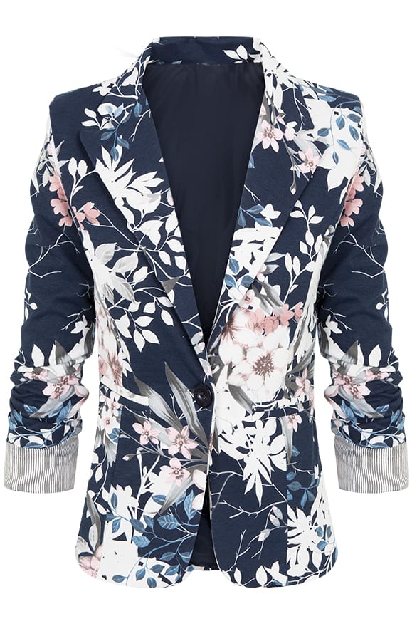 Bloemen Jasje Marineblauw – shoparchief, foto 1