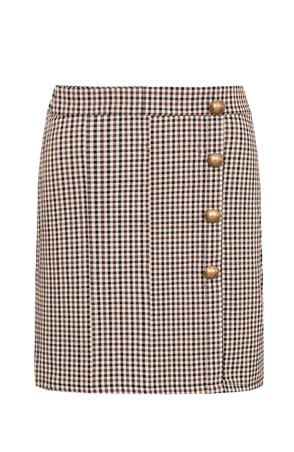 Geblokte Button Rok – shoparchief, foto 1