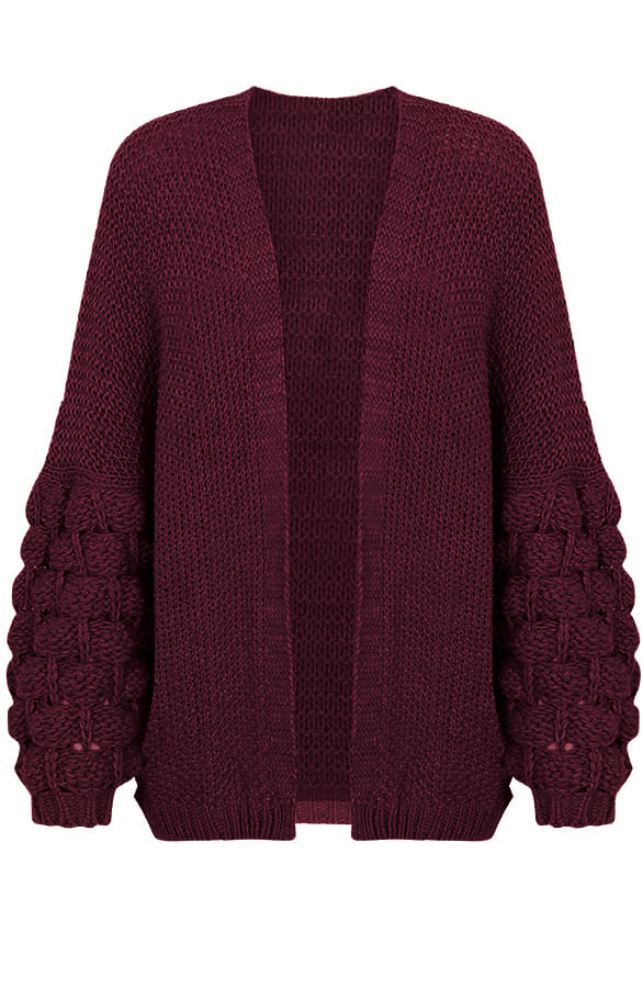Gebreid Vest Limited Bordeaux – shoparchief, foto 1
