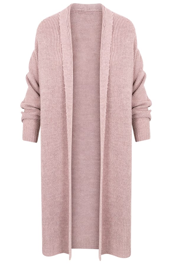 Lang Gebreid Vest Roze – shoparchief, foto 1
