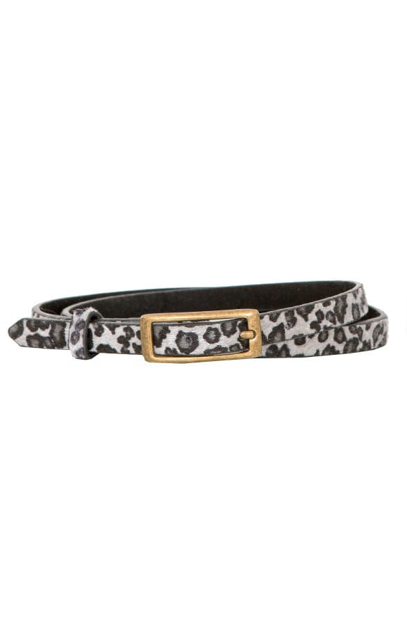 Leopard Riem Smal Grijs – shoparchief, foto 1