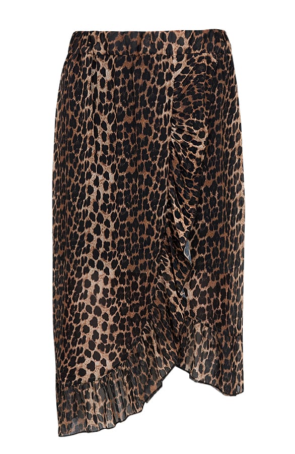 Leopard Ruches Rok Bruin – shoparchief, foto 1