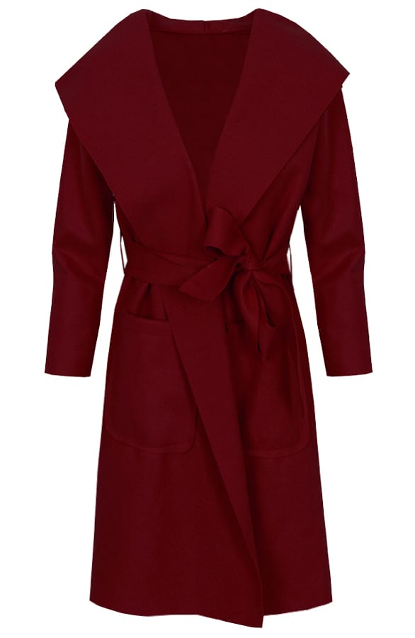 Wanted Coat Long Bordeaux – shoparchief, foto 1