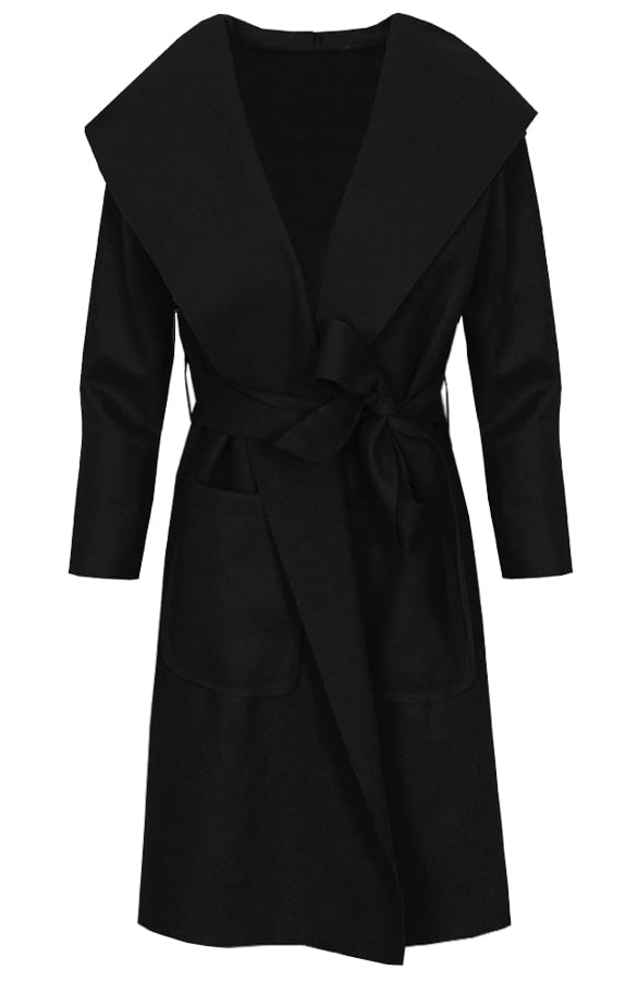 Wanted Coat Long Zwart – shoparchief, foto 1