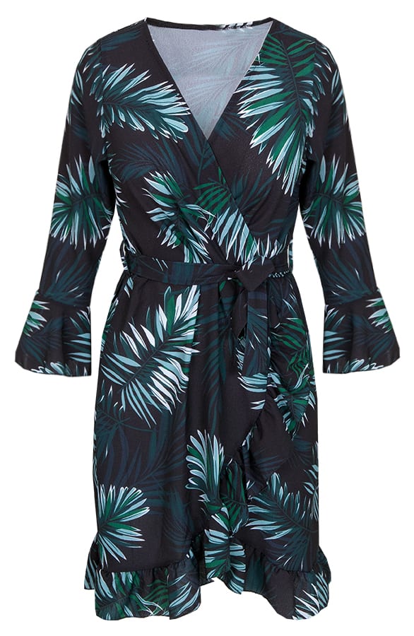Palm Jurk Zwart Groen – shoparchief, foto 1