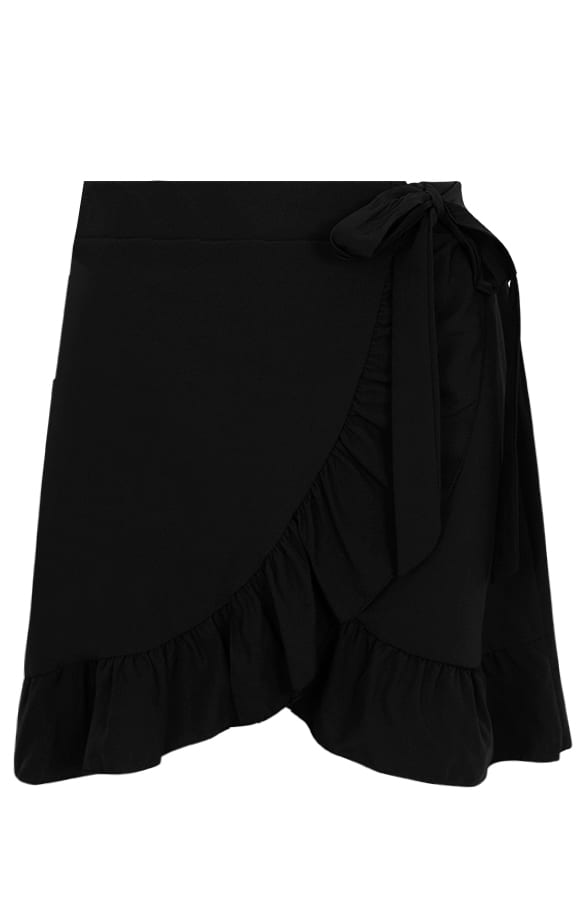 Ruches Rok Kort Zwart – shoparchief, foto 1