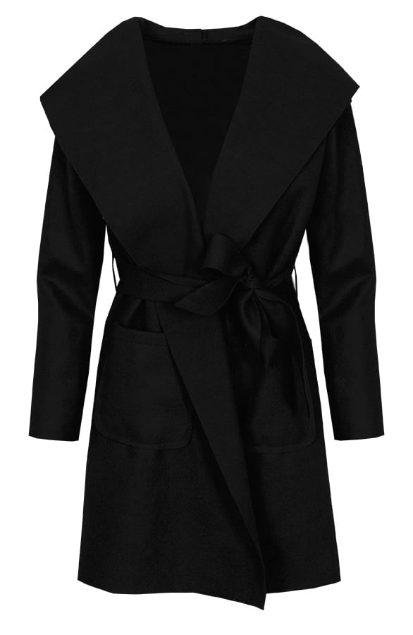 Wanted Coat Short Zwart – shoparchief, foto 1