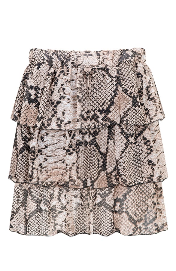 Snake Laagjes Rok Creme – shoparchief, foto 1