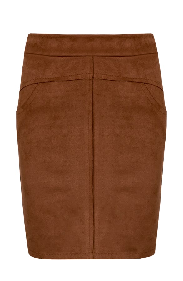 Suede Rok Cognac – shoparchief, foto 1