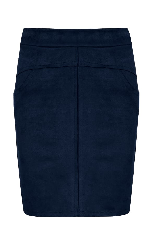Suede Rok Marineblauw – shoparchief, foto 1