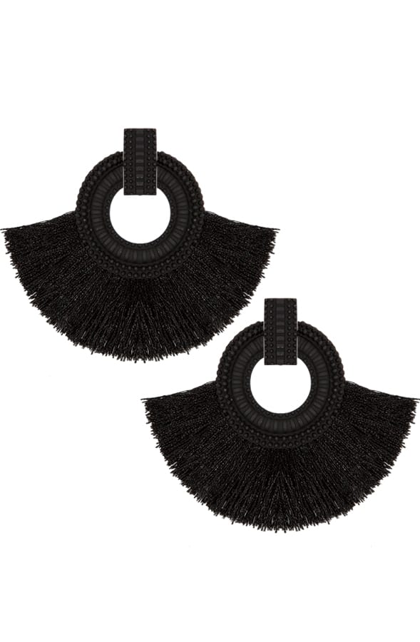 Tassel Oorbellen Zwart – shoparchief, foto 1