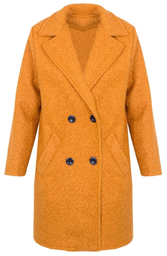 Teddy Coat Okergeel – shoparchief, foto 1